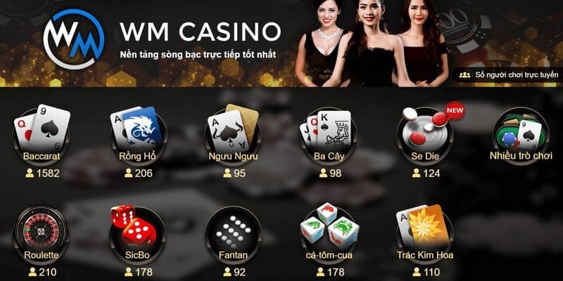 Hội viên được tham gia nhiều trò casino khác nhau 